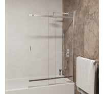 Шторка на ванну RGW 100*150 SC-44 хром, прозрачное стекло 6 мм, Easy 03114410-11