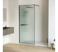 Душевая перегородка RGW 70х195 WA-08-B чёрный/ребристое/8 мм (Easy) 06100807-154