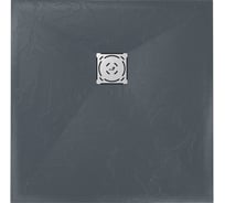 Душевой поддон RGW 100х100х3 ST-0100G графит/квадрат O 90 мм, каменный 16152100-02