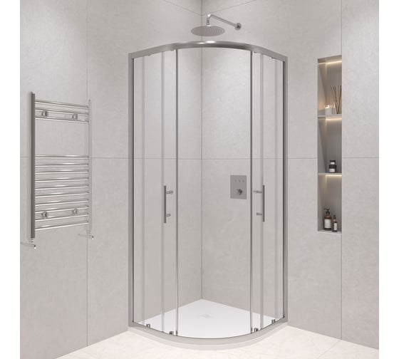 Душевой уголок RGW 90*90*190 PA-51, полукруг, хром, прозрачное стекло 6 мм, Easy Clean 02085199-11