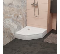 Душевой поддон RGW 100х100х3.5 h 22 STYLE белый/трапеция O 60 мм (FW5-8) 16180500-11