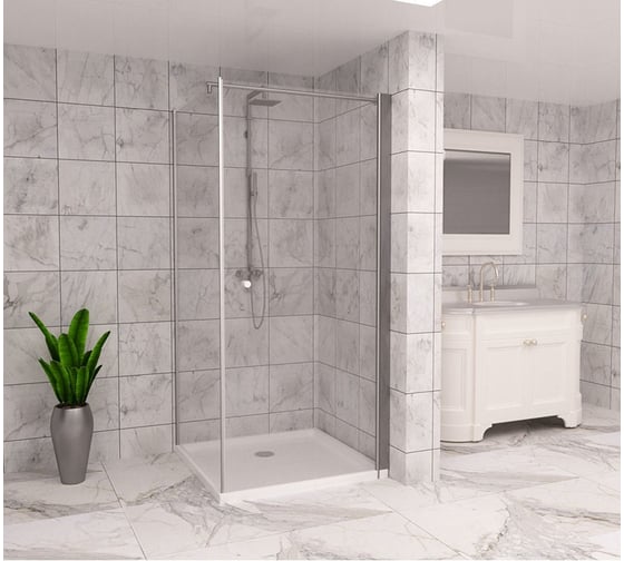 Душевой уголок RGW 80*80*185 PA-33, квадрат, хром, прозрачное стекло 6 мм, Easy Clean 04083388-11 1