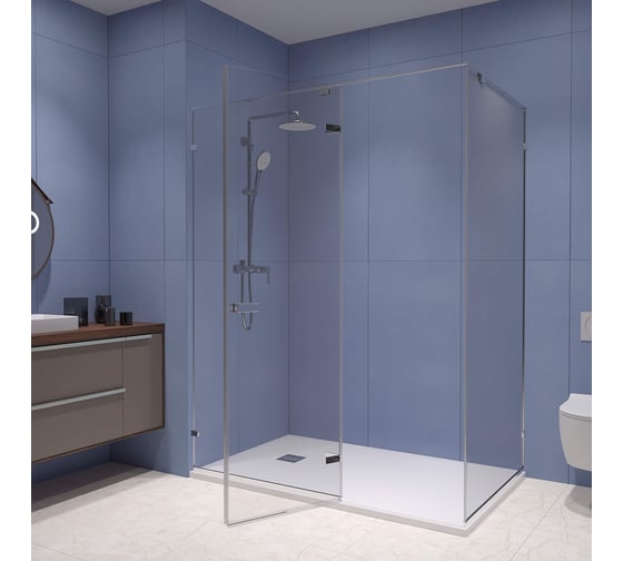 Душевой уголок RGW 100*80*200 SV-040, прямоугольник, хром, прозрачное стекло 8 мм, 2 уп. 353204008-11