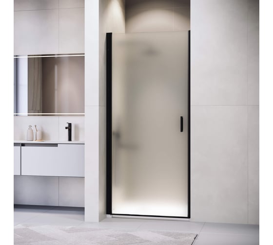 Душевая дверь RGW 80*195 LE-003-B Чёрный/Матовое/6 мм 351200308-24 1