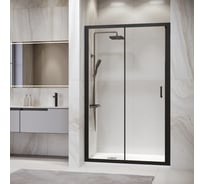 Душевая дверь RGW 130*195 PA-14 B Чёрный/Прозрачное/6 мм (EasyClean) 41081413-14