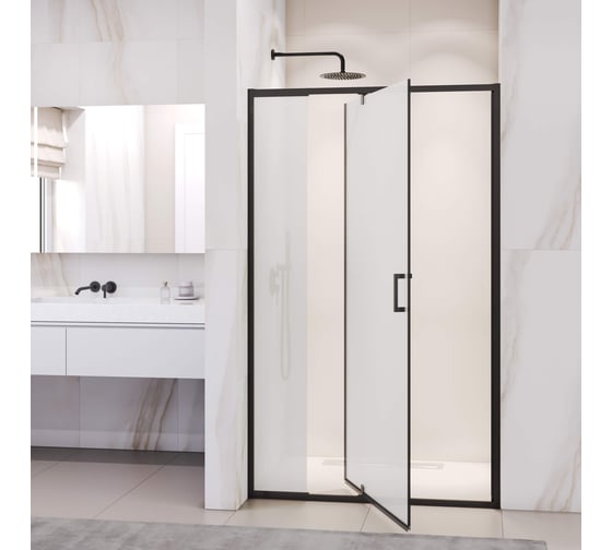 Душевая дверь RGW 100-110*195 PA-008-B Чёрный/Матовое/6 мм (Easy) 350800801-24