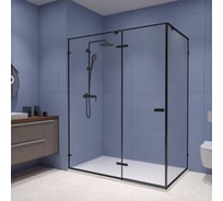 Душевой уголок RGW 100*90*200 SV-040-B, прямоугольник, черный, прозрачное стекло 8 мм, 2 уп. 353204009-14