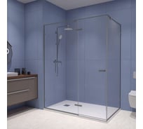 Душевой уголок RGW 100*90*200 SV-040-Gr, прямоугольник, серый, ппрозрачное стекло 8 мм, 2 уп. 353204009-110