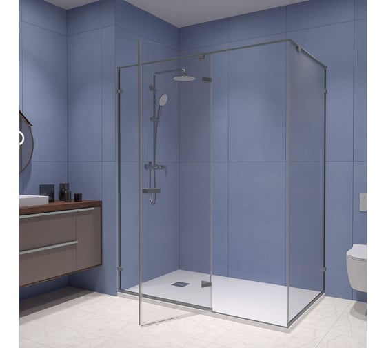Душевой уголок RGW 100*80*200 SV-040-Gr, прямоугольник, серый, прозрачное стекло 8 мм, 2 уп. 353204008-110