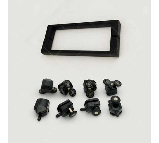 Душевой уголок RGW 80*100*185 CL-44-B, прямоугольник, черный, прозрачное стекло 5 мм 32094480-14