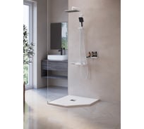 Душевой поддон RGW 90*90*2,5 ST/T*-0099W белый, трапеция, 90 мм, каменный 16155099-01