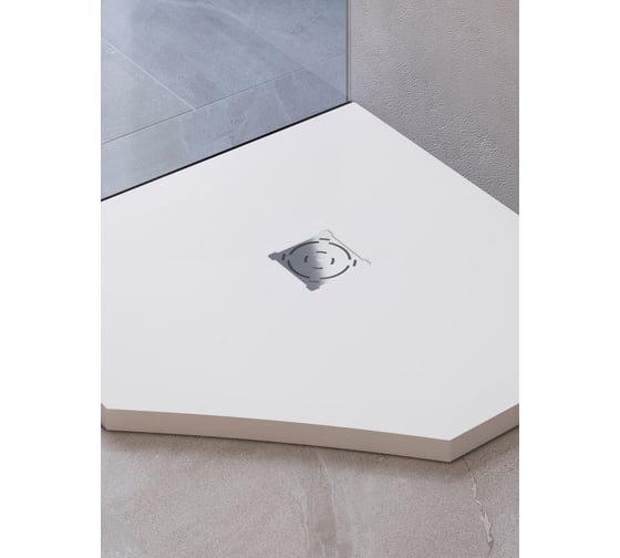 Душевой поддон RGW 90*90*2,5 ST/T*-0099W белый, трапеция, 90 мм, каменный 16155099-01