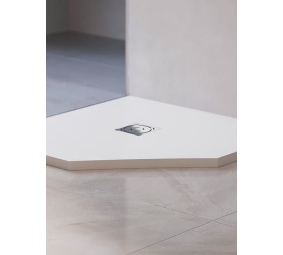 Душевой поддон RGW 90*90*2,5 ST/T*-0099W белый, трапеция, 90 мм, каменный 16155099-01