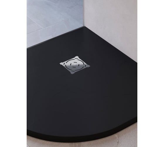 Душевой поддон RGW 90*90*2,5 ST/R-0099G графит, полукруг, 90 мм, каменный 16153099-02