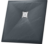 Душевой поддон RGW 90*90*2,5 ST-0099G графит, квадрат, 90 мм, каменный 16152099-02