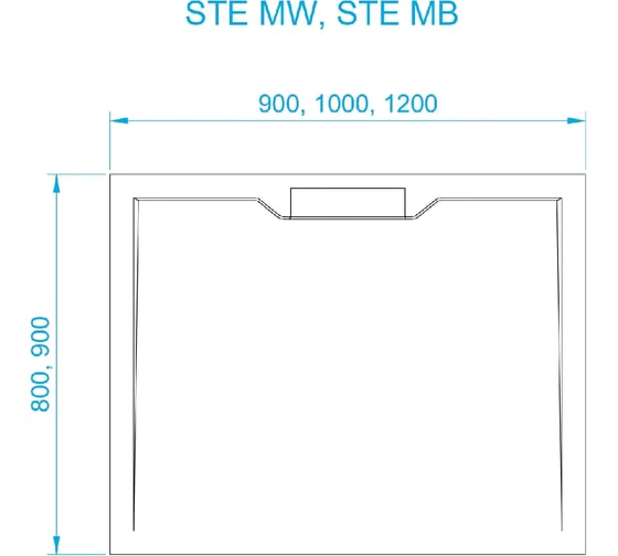 Душевой поддон RGW 90*90*3,5 STE-099MB черный мрамор, квадрат, каменный, S-14 52341099-14