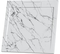 Душевой поддон RGW 90*90*3,5 STL-099MW белый мрамор, квадрат, каменный, S-14 52211099-15