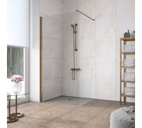 Неподвижная перегородка Vegas-Glass профиль бронза, стекло прозрачное EAF LUX 96 05 01