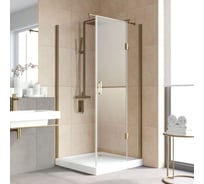 Душевой уголок Vegas-Glass профиль бронза, стекло прозрачное AFP-Fis LUX 120х100 05 01 R