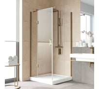 Душевой уголок Vegas-Glass профиль бронза, стекло прозрачное AFP-Fis LUX 120х100 05 01 L