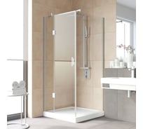 Душевой уголок Vegas-Glass профиль матовый хром, стекло прозрачное AFP-Fis LUX 120х100 07 01 L