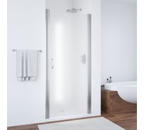 Дверь в душевой проем Vegas-Glass профиль глянцевый хром, стекло сатин ЕР 90 08 10