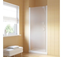 Дверь в душевой проем Vegas-Glass профиль белый, стекло сатин EP LUX 65 01 10 L