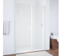 Дверь в душевой проем Vegas-Glass профиль белый, стекло прозрачное EP-F-2 105 01 01 L