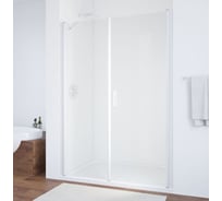 Дверь в душевой проем Vegas-Glass профиль белый, стекло прозрачное EP-F-2 125 01 01 R