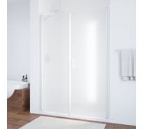 Дверь в душевой проем Vegas-Glass профиль белый, стекло сатин EP-F-2 135 01 10 R