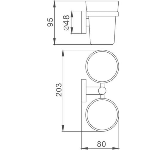 Стаканы для ванной D-Lin 100 D212100