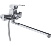 Смеситель для ванны Damento QUADRA BA01.10, шаровый, хром, излив 350 мм, лейка 3 режима (1/10) 016294