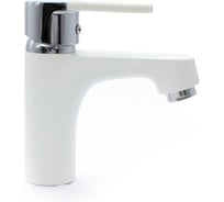 Смеситель для умывальника Doron DL 2326W-N, шаровый, белый, излив короткий, п/г (1/10) 003342