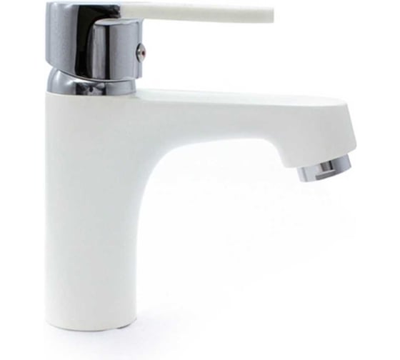 Смеситель для умывальника Doron DL 2326W-N, шаровый, белый, излив короткий, п/г (1/10) 003342 1