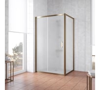 Душевой уголок Vegas-Glass профиль бронза, стекло сатин ZP+ZPV TUR NOVO 110х80 05 10