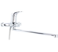 Смеситель для ванны Doron DВ 2123-35L, шаровый, хром, излив 350 мм, лейка 1 режим (1/10) 000307