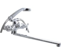 Смеситель для ванны Doron DВ 1307-35L, 1/2 керамика, хром, излив 350 мм, лейка 1 режим (1/10) 003363