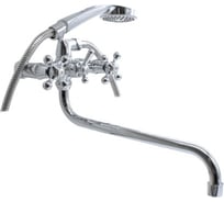 Смеситель для ванны Doron DВ 1310-35S, 1/2 керамика, хром, излив 350 мм, лейка 1 режим (1/10) 003378