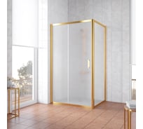 Душевой уголок Vegas-Glass профиль золото, стекло сатин ZP+ZPV TUR NOVO 140х90 09 10