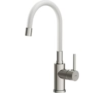 Смеситель для кухни Cersanit MELAR однорычажный, с гибким изливом, белый 68236