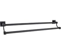 Держатель для полотенец D-Lin двойной, черный D252222