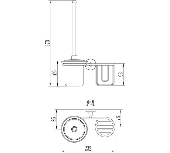 Ершик с держателем дезодоранта D-Lin 100 D272100