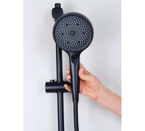 Душевой комплект Tokito черный TOK-IZU-20BL
