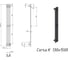 Полотенцесушитель электрический GROTA Corsa K 130x1500 хром матовый Corsa K 130х1500 NM EL 5