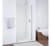 Дверь в душевой проем Vegas-Glass профиль матовый хром, стекло прозрачное ЕР 90 07 01