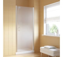 Дверь в душевой проем Vegas-Glass профиль матовый хром, стекло сатин EP LUX 60 07 10 R