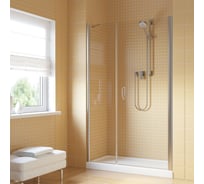 Дверь в душевой проем Vegas-Glass профиль глянцевый хром, стекло прозрачное EP-F-2 LUX 115 08 01 R