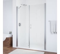 Дверь в душевой проем Vegas-Glass профиль глянцевый хром, стекло прозрачное EP-F-2 145 08 01 R