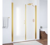 Дверь в душевой проем Vegas-Glass профиль золото, стекло сатин EP-F-2 115 09 10 L