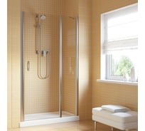 Дверь в душевой проем Vegas-Glass профиль глянцевый хром, стекло прозрачное EP-F-1 LUX 105 08 01 R